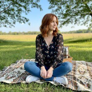 Everly Black Floral Blouse